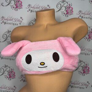 Sister princess melody bandeau bra bikini top tank strapless or add straps soft